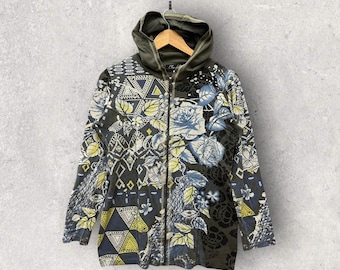 Felpa con cappuccio Ed Hardy ispirata al design astratto del marchio giapponese vintage