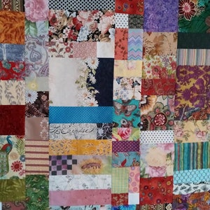 Boho Scrap Quilt TOP ONLY Ready to Finish 66 x 52