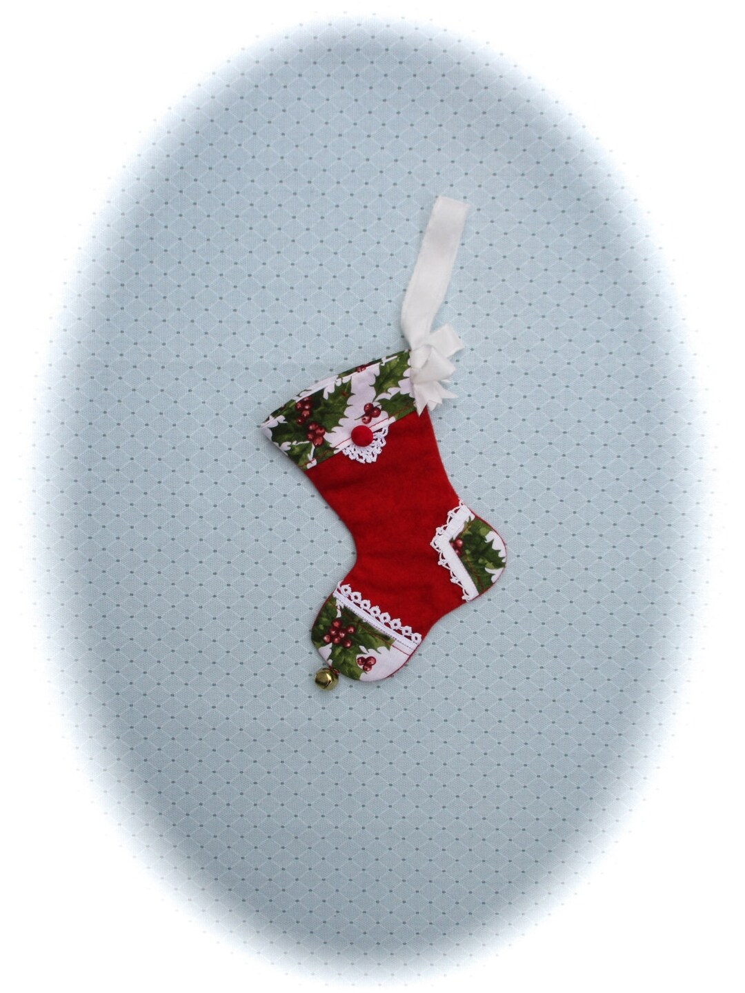 Mini Christmas Stocking Gift Card Holder Traditional Red and Etsy