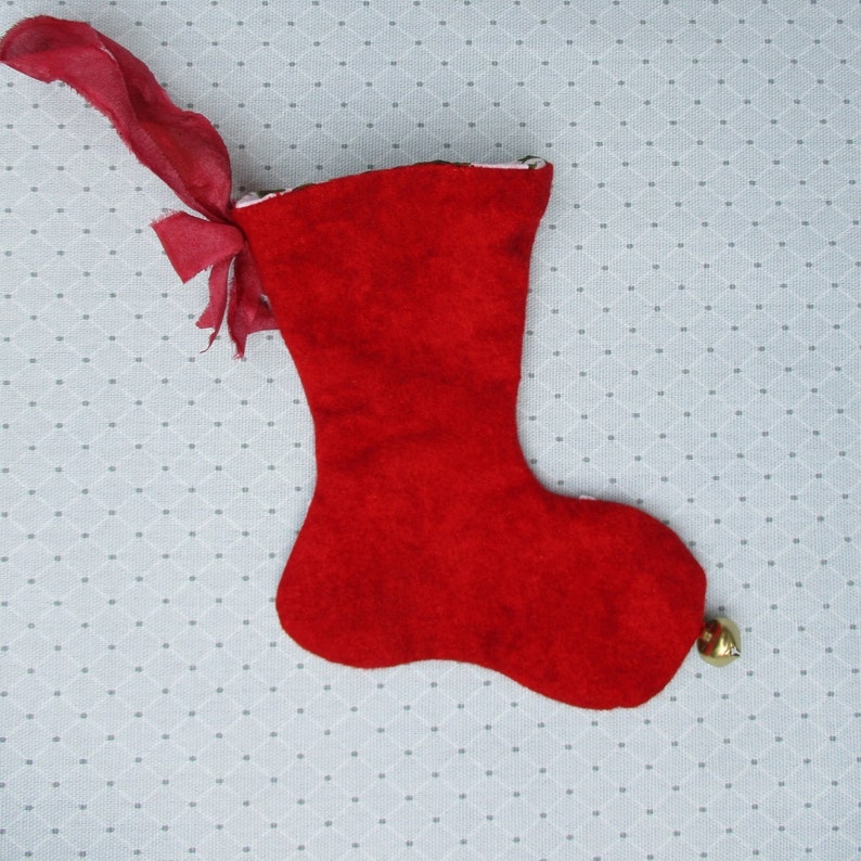 Mini Christmas Stocking Gift Card Holder Traditional Red and Etsy