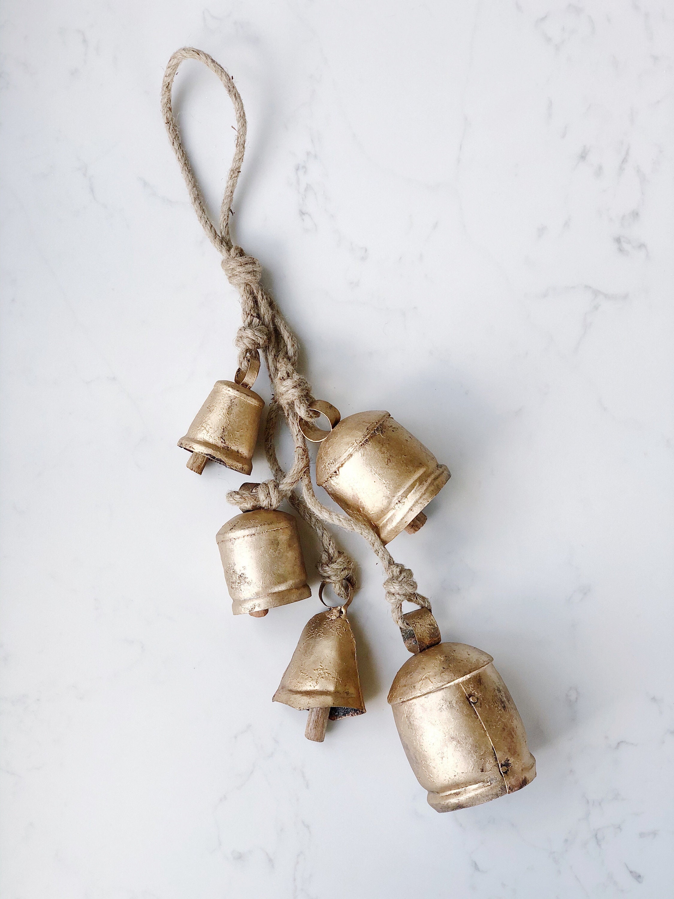 Gold Noah Bells | Holiday Door Hanger | Home Decor Accent | Christmas…