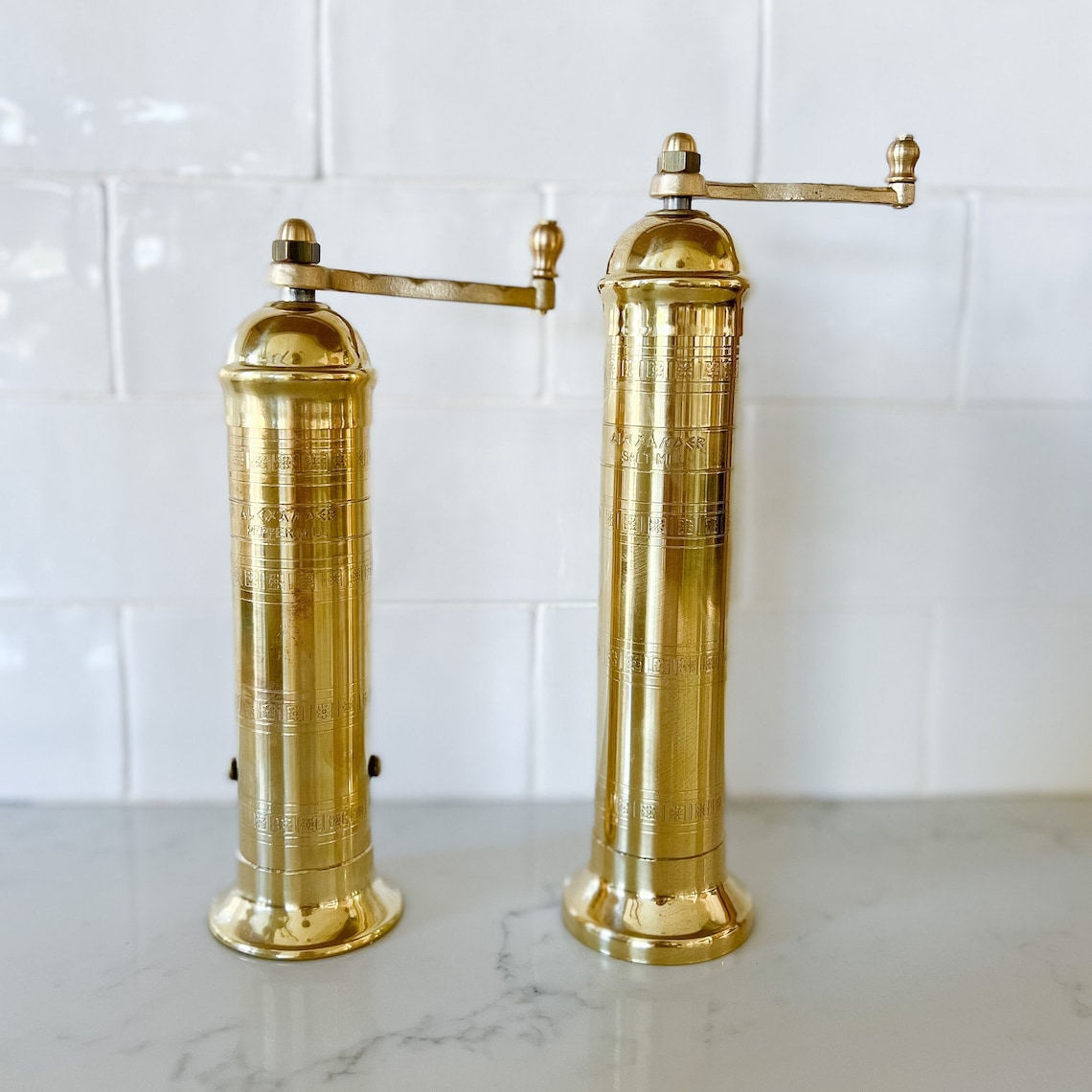 Brass Salt or Pepper Mill Pepper Grinder Salt Grinder Etsy