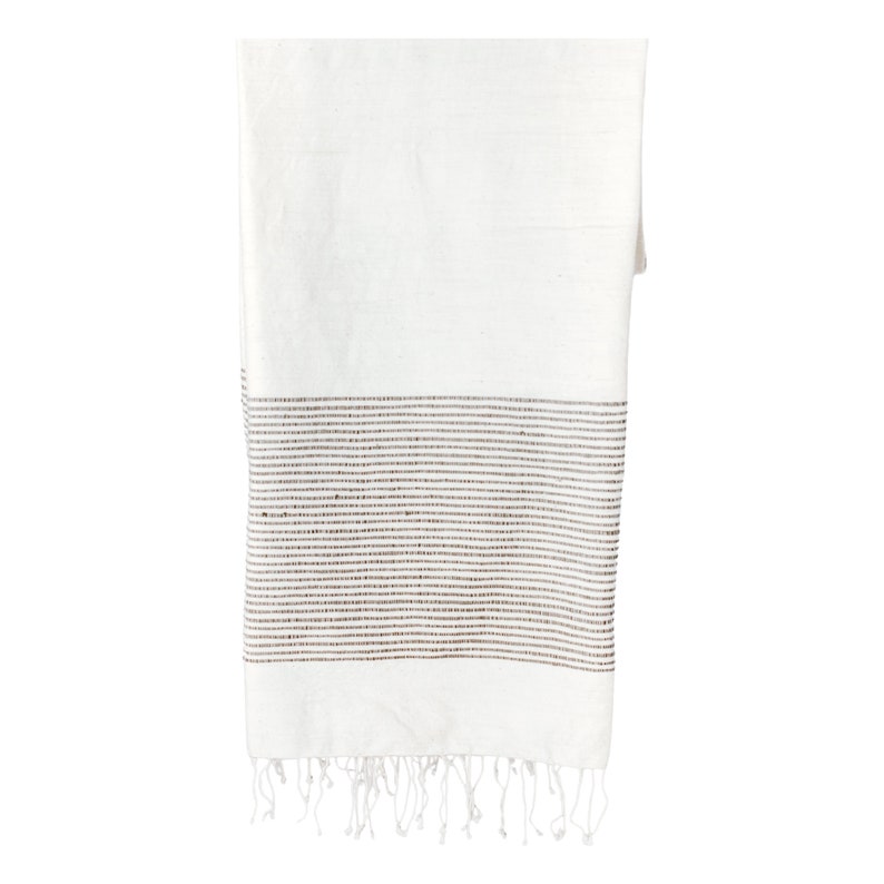 Cotton Turkish Towel bath linens pool or beach towel with fringe striped blanket or throw image 4