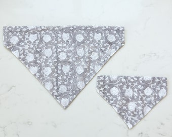 Dog Bandanas in Neutral Fabric | Fits X-Small to X-Large Breeds | slips over dog collar