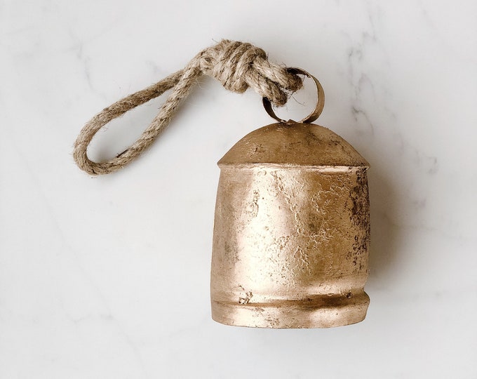 Large Gold Noah Bell Rustic Vintage Cow Bell Home Decor Accent Etsy