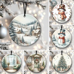 20+ Vintage Christmas Ornament Png, Christmas Round Ornament Png Bundle, Xmas Decoration Sublimation Designs, Instant Digital Download