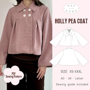 Patroon hulsterwtenjas | Volledig gevoerd | 3/4 en volledige mouwen (digitale pdf)