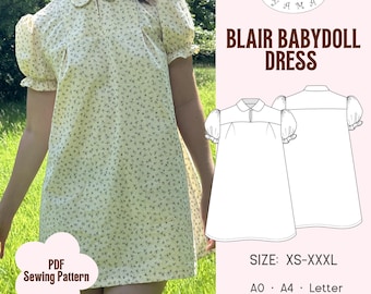 Vintage 90s Babydoll Nightgown Dress Pattern: Butterick 5854, Sleeveless or Sleeved, S-M - Etsy Vintage 90s Babydoll Nightgown Dress Pattern: Butterick 5854, Sleeveless or Sleeved, S-M - Etsy