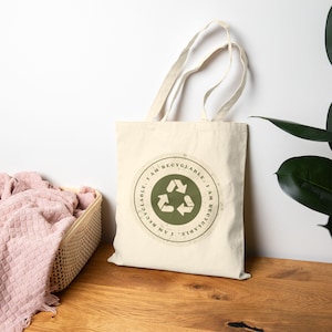 Eco-Friendly Cotton Canvas Tote Bag | Recyclable Design for Shopping, Beach, and Everyday Use, Great Gift for Eco-Conscious Friends