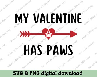 Dog Valentine's SVG & PNG Digital Download