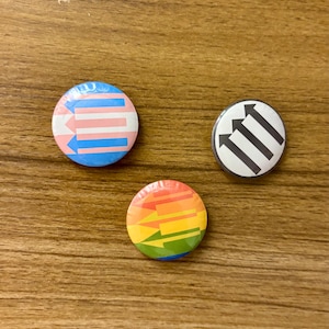 Iron Front Three Arrows Pin-back button