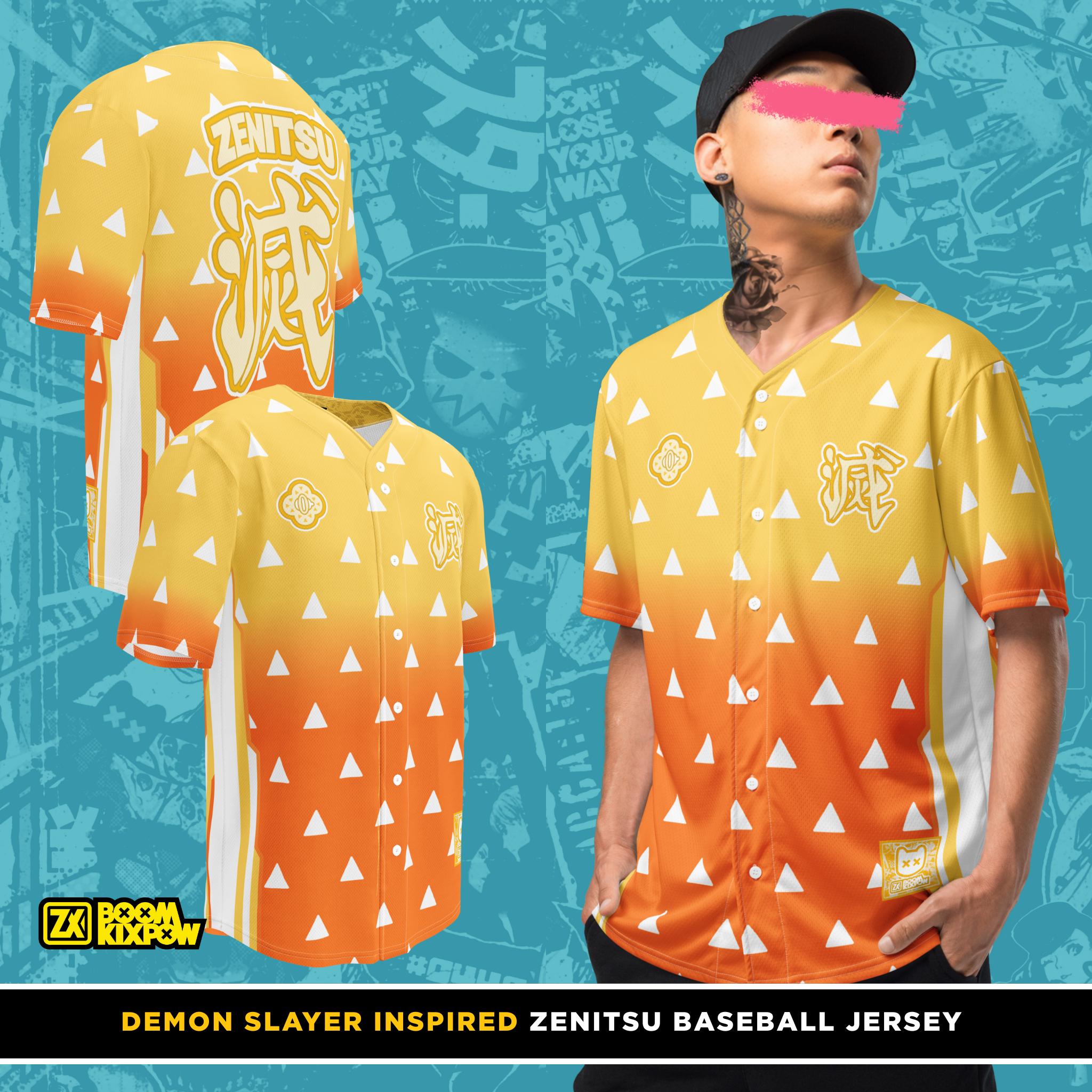 Zenitsu Agatsuma Demon Slayer Baseball Jersey - Etsy