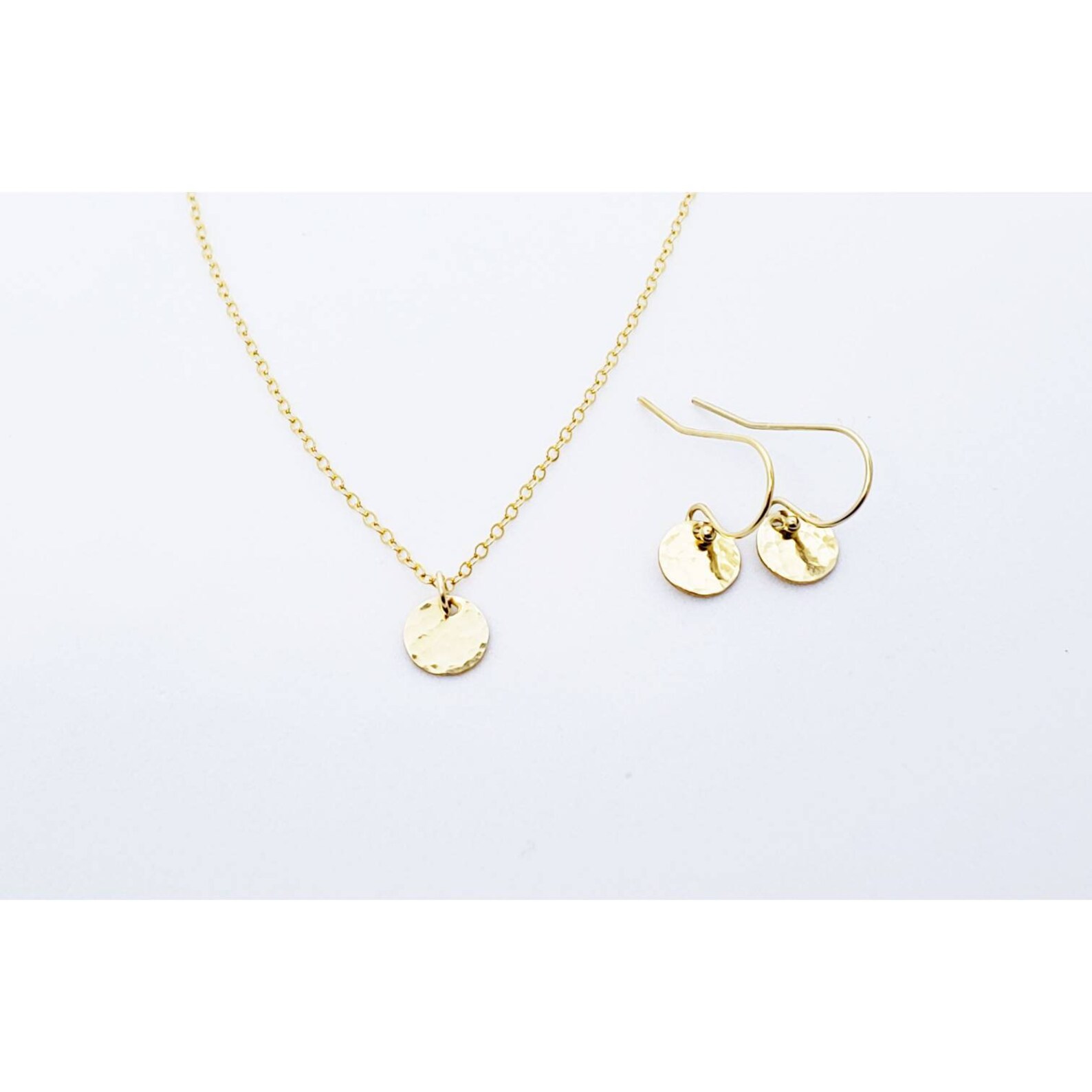 Gold Dot Earrings Tiny Smooth Gold Filled Disc Small Circle Etsy