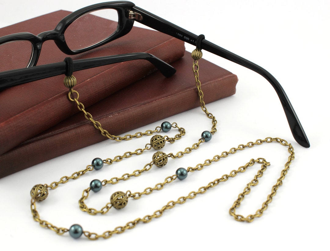 Women's Eyeglass Chain With Pearls Pearl Eyeglass Holder Etsy