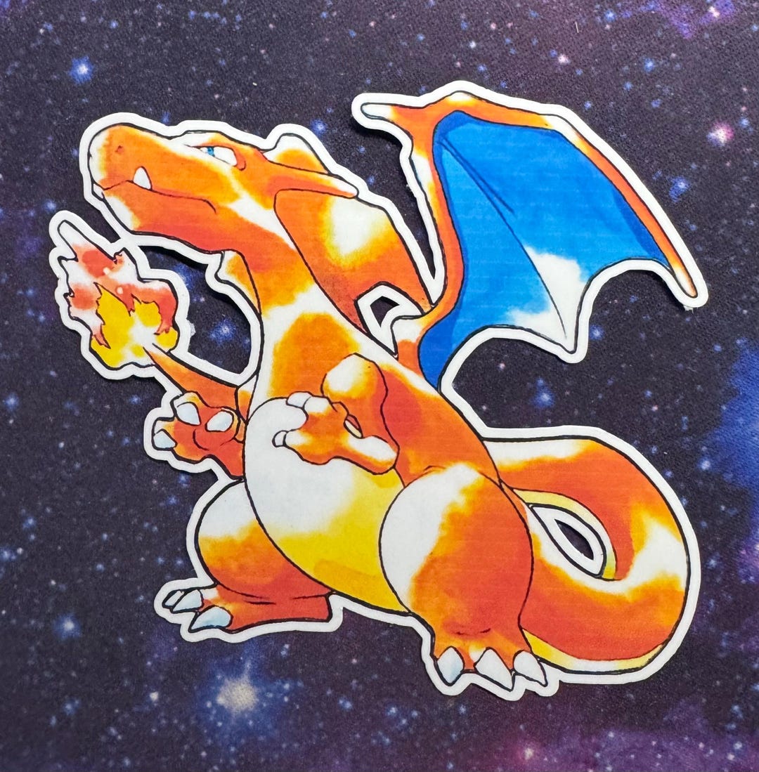 Charizard Sticker | Pokémon | Window Decal | Laminated Vinyl Sticker - Etsy