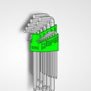 Metric & SAE Allen Wrench Organizer – Flexible TPU Holder