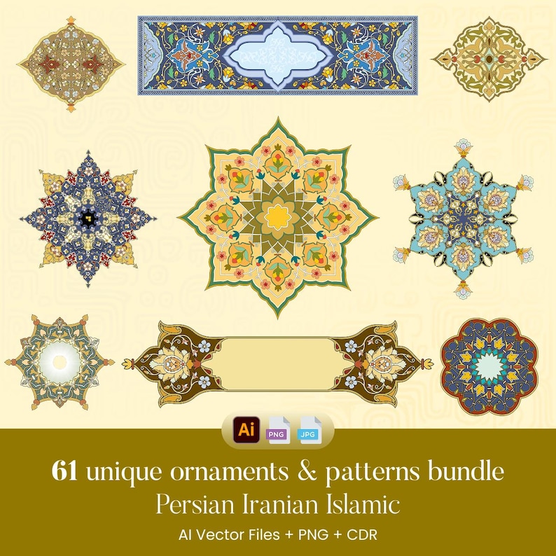Simple Iran Pattern 61 Persian Iran Islamic Traditional Patterns Textures - Etsy