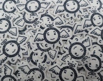 Haibane Renmei CFF (charcoal feather federation), angel logo embroidered patch.