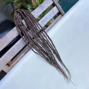 Textured Brown Synthetic Dreads - Temporary Viking Boho Hair Extensions for a Bold, Unique Look, Easy to Style and Perfect for Any Occasion