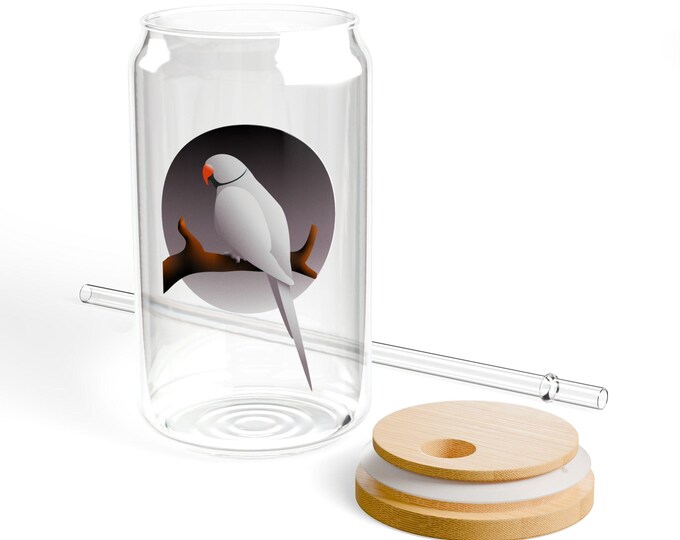 Featured listing image: Sipper Glass - White Indian Ringneck