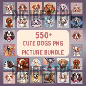 Autocollant mignon d&#39;art numérique de photo de chien pour la conception de collage Autocollants de chien drôles PNG imprimable PDF Téléchargement instantané