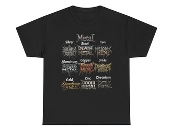 Metal Music Elements Unisex Tee - Heavy Cotton Rock Vibe