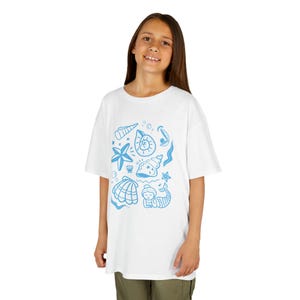 Sea shell mermaid Kids Tee T Shirt- ocean themed