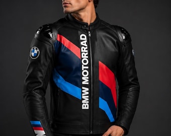 BMW Motorrad Leather Motorcycle Jacket – CE Approved Racing Biker Apparel