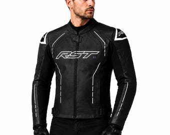 RST S-1 Original Rindsleder Motorradjacke | Biker Racing Stil