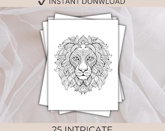 25 Animal Coloring Pages | Mandala Animals | Adult Coloring Book