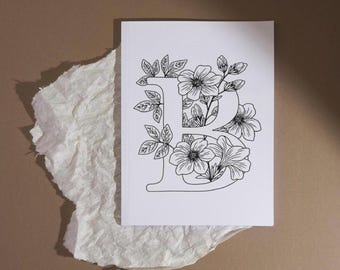 Floral Alphabet Coloring Pages: 26 Printable Designs (PDF Download)
