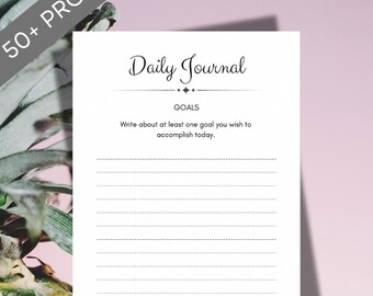 Daily Journal: 50+ Prompts for Self-Improvement (PDF Download)