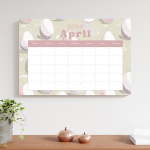 April 2025 Calendar | Easter/Spring Theme | Printable & Digital Planner for Optimal Productivity | Instant Download