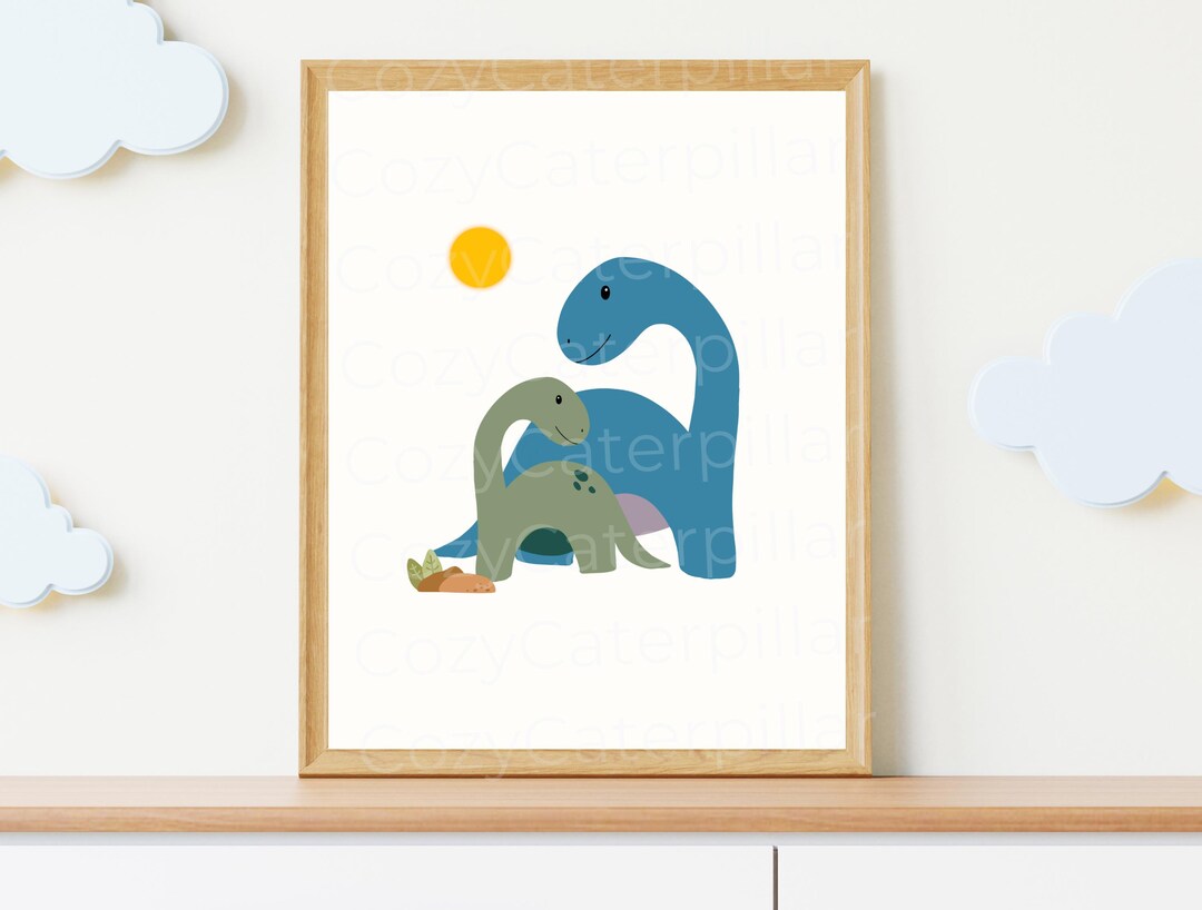 Cute Dinosaur Nursery Print - Instant Download, Printable Dino Kids ...
