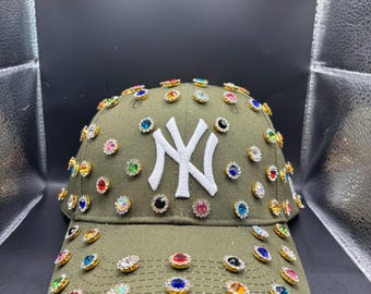 Blinged Out Green NY Yankees Hat - Etsy display picture 2