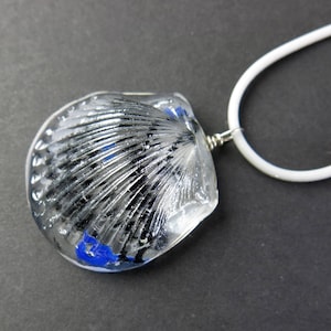 Scallop Sea Shell Clam Bivalve Cast Glass  Pendant