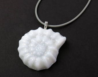 Ammonite Cast Glass Pendant