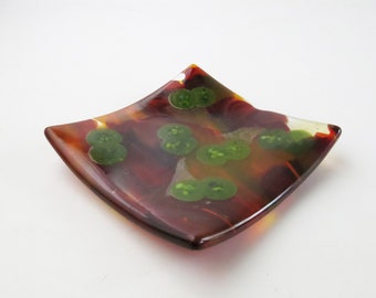 Neisseria gonorrhoeae Bacteria Fused Glass Coaster Dish