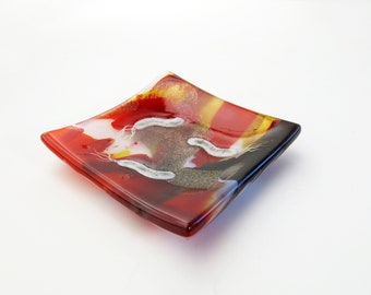 Helicobacter pylori Bacteria Fused Glass Dish