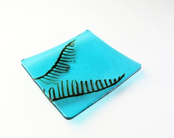 Pine Sawfly Neodiprion Male Antennae Fused Glass Dish