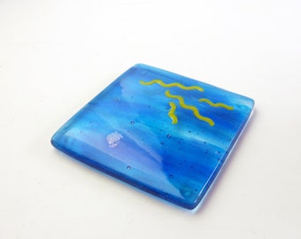 Treponema or Borrelia Bacteria Coaster Fused Glass Coaster