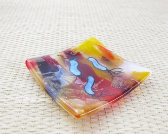 Helicobacter pylori Bacteria Fused Glass Dish