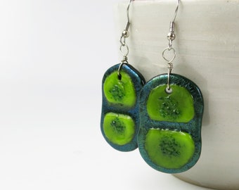 Staphylococcus aureus Bacteria Fused Glass Earrings