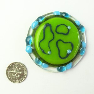 TSWV Virus Fused Glass Brooch Pin image 3