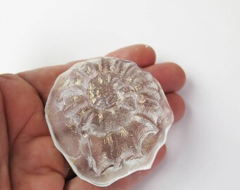 Ammonite Cast Glass Sculpture Paperweight