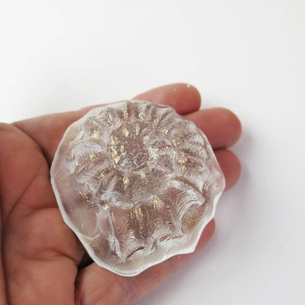 Ammonite Cast Glass Sculpture Paperweight