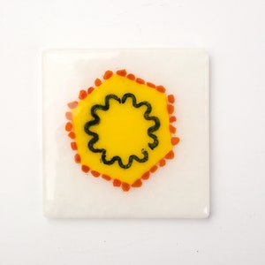 Norovirus Fused Glass Coaster