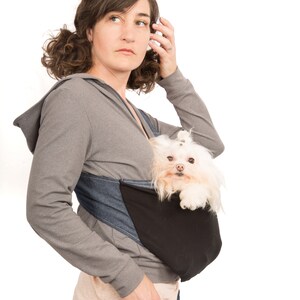 Kangapooch: The Small Dog Carrier. Made in USA. Organic Cotton image 2