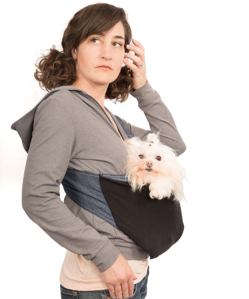 Kangapooch: The Small Dog Carrier. Made in USA. Organic Cotton image 2