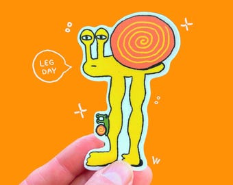 Weird Snail Sticker Slug Pet Bug Lover Gift | Vinyl Sticker for Laptop, Kindle, Planner, Waterbottle